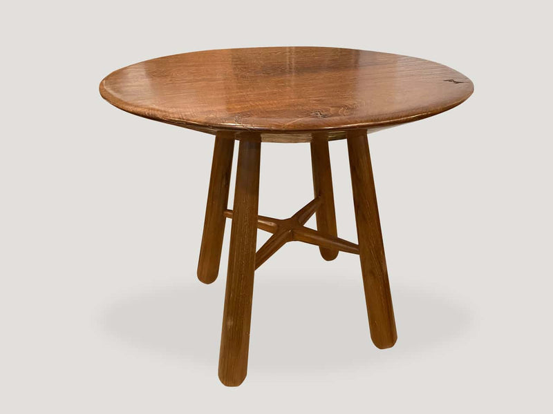 Mid Century Couture Round Table with Butterflies Inlaid
