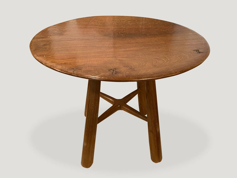 Mid Century Couture Round Table with Butterflies Inlaid