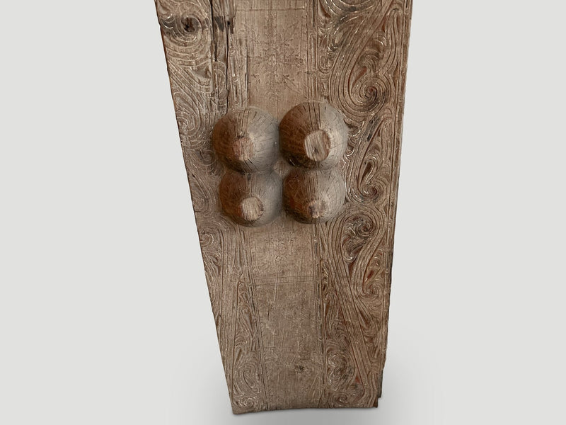 Ancient Hand Carved Batak Panel or Console Table
