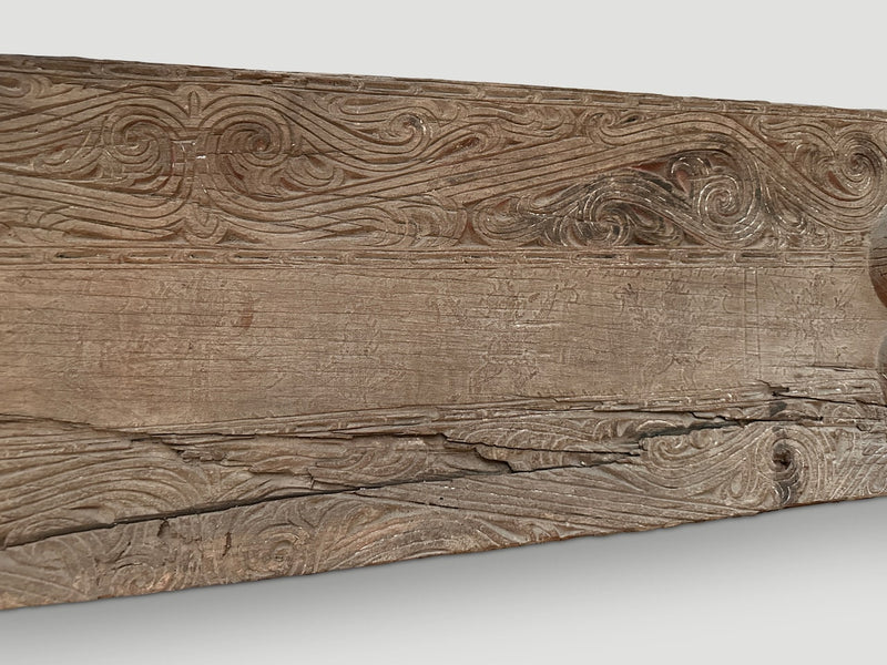 Ancient Hand Carved Batak Panel or Console Table