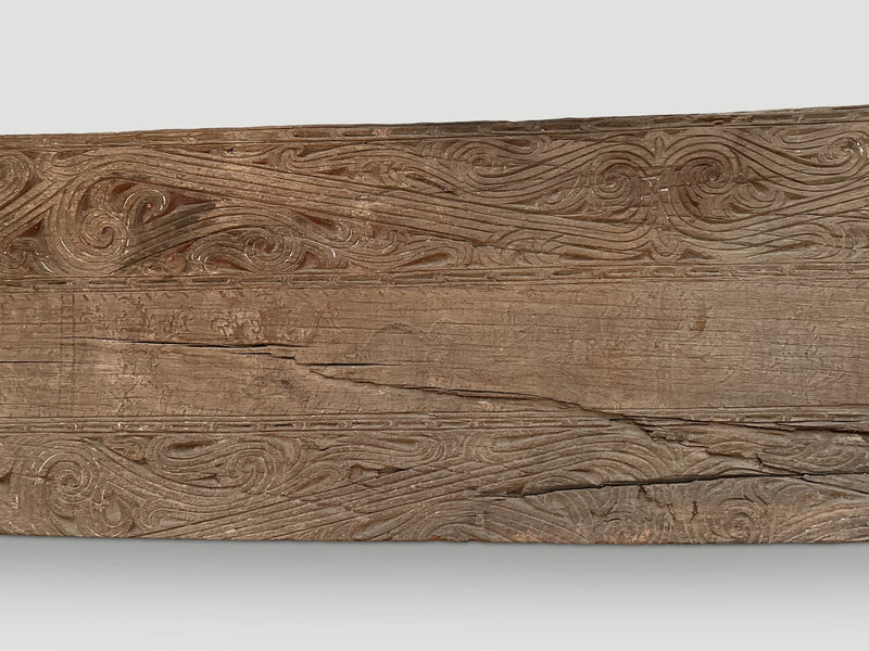 Ancient Hand Carved Batak Panel or Console Table