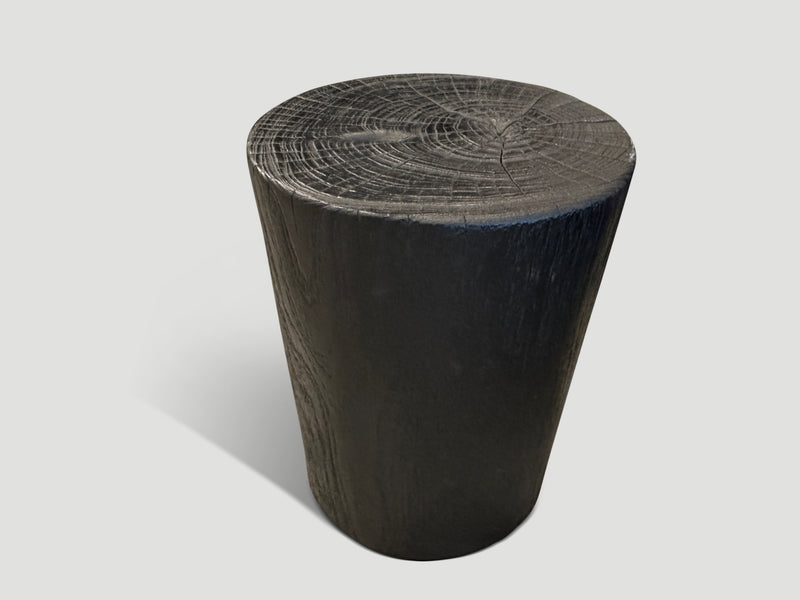 Cylinder Charred Side Table or Stool