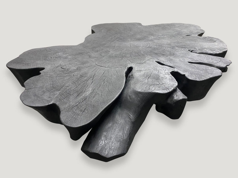 Biomorphic Sculptural Charred Coffee Table