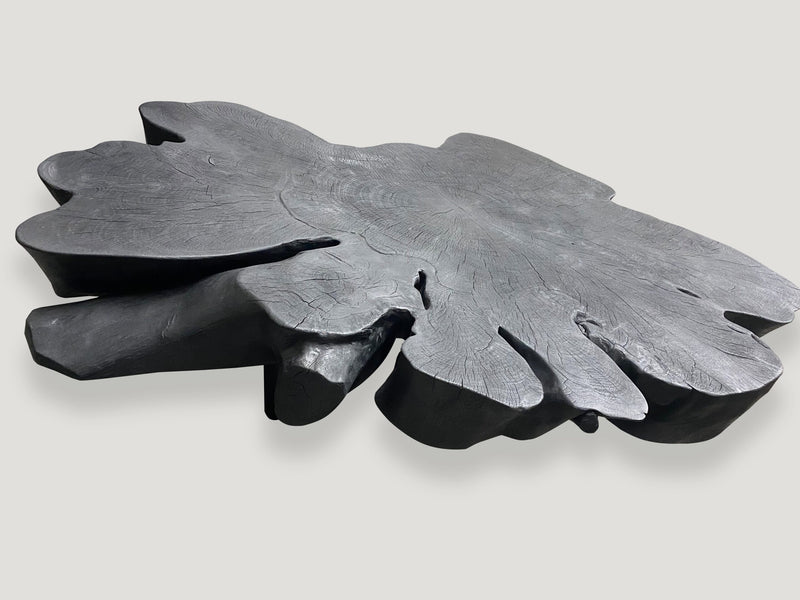 Biomorphic Sculptural Charred Coffee Table