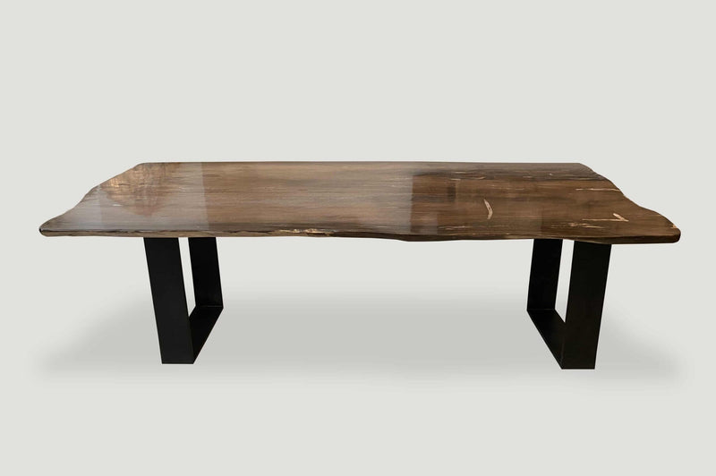 Super Smooth Petrified Wood Dining Table
