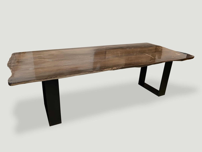Super Smooth Petrified Wood Dining Table