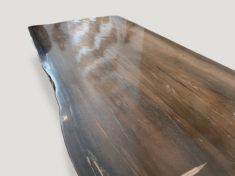 Super Smooth Petrified Wood Dining Table