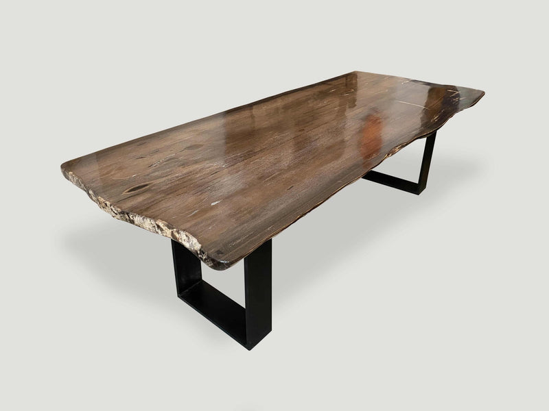 Super Smooth Petrified Wood Dining Table
