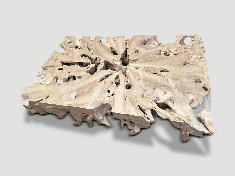 Bleached Teak Coffee Table, Console or Room Divider