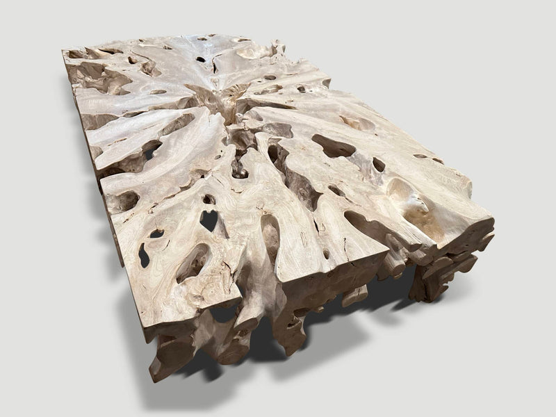 Bleached Teak Coffee Table, Console or Room Divider