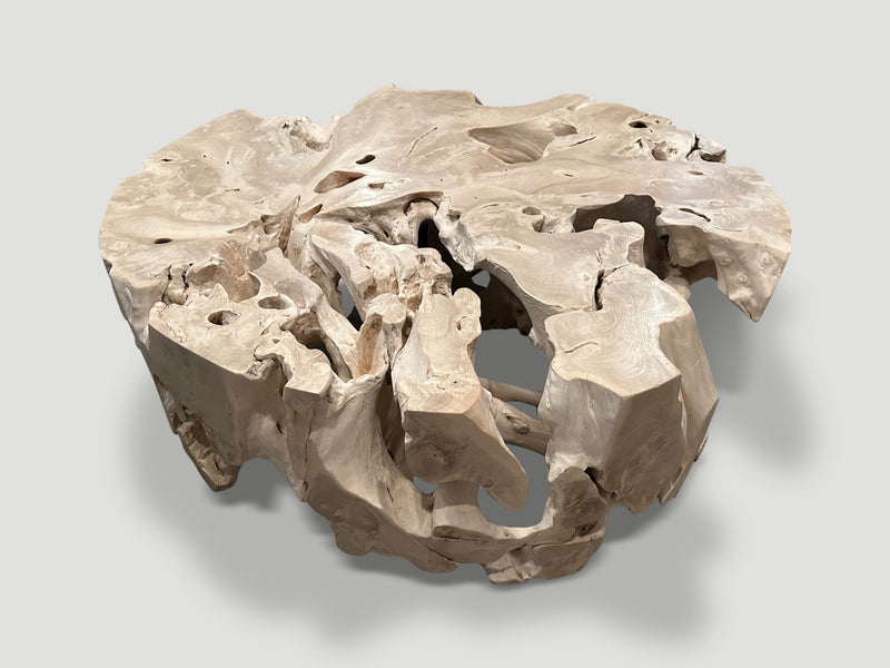 St. Barts Round Bleached Teak Coffee Table