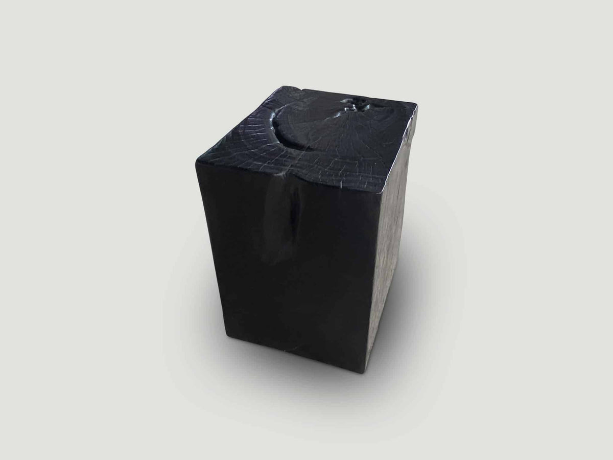 Charred Teak Side Table