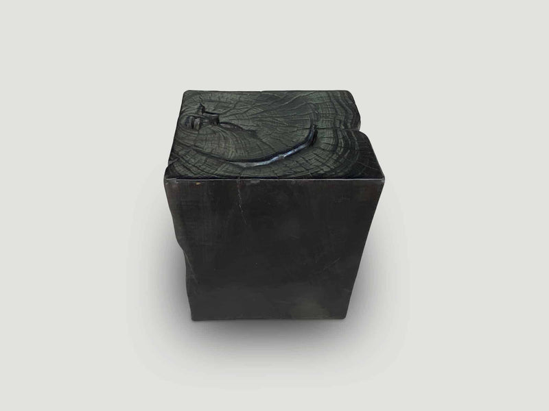 Charred Teak Side Table