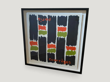 Framed Abstract Courrèges Scarf From Paris France