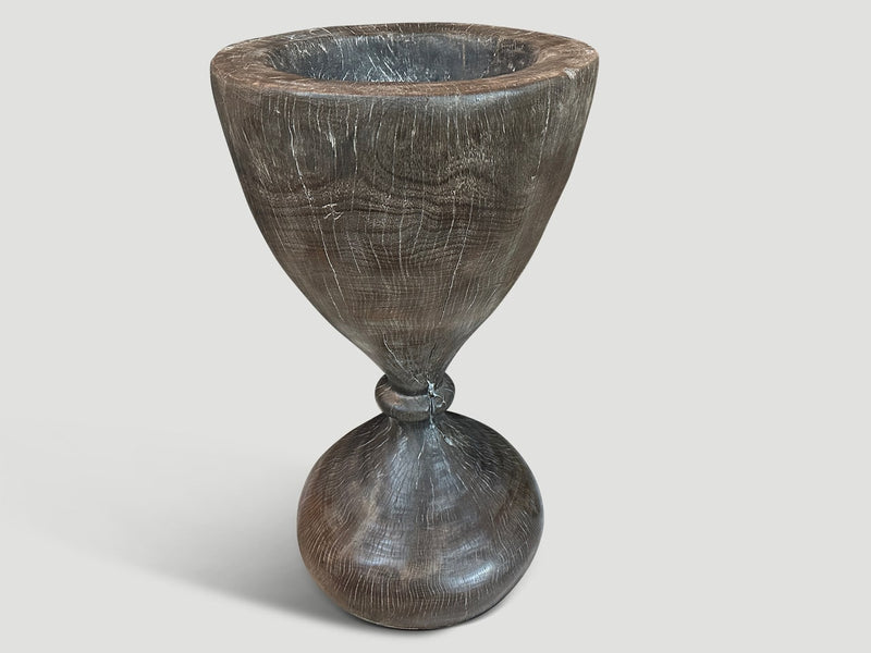 Antique Side Table or Tall Sculptural Vessel