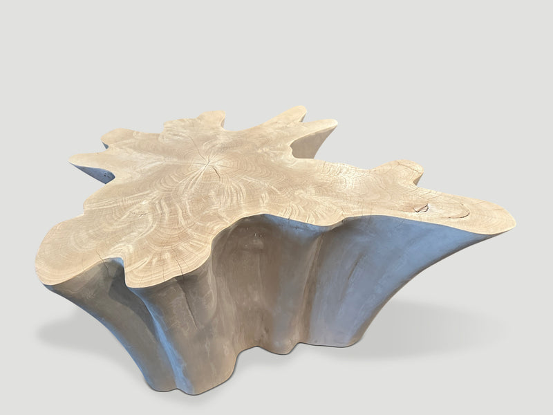 Amorphous Bleached Teak Coffee Table