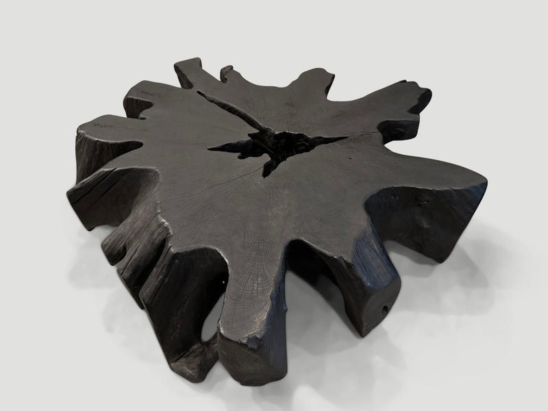 Impressive Charred Teak Coffee Table