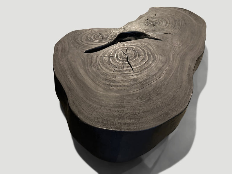 Impressive Single Slab Charred Coffee Table