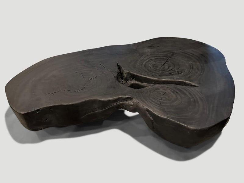Impressive Single Slab Charred Coffee Table