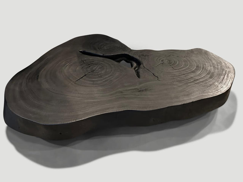 Impressive Single Slab Charred Coffee Table