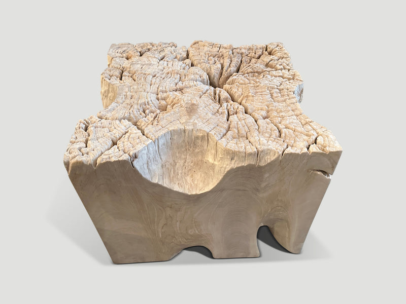 Impressive Sculptural Teak Side Table or Coffee Table
