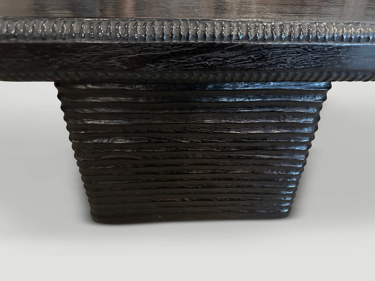 Impressive Minimalist Carved Coffee Table