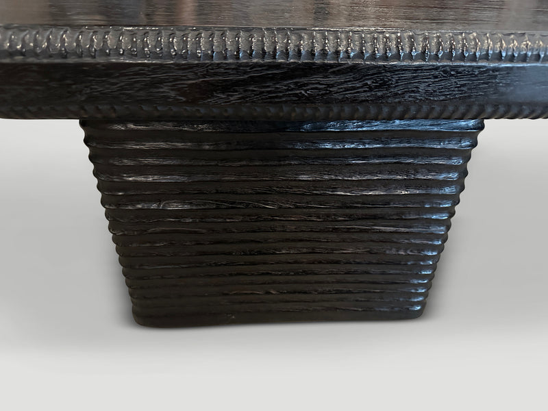 Impressive Minimalist Carved Coffee Table