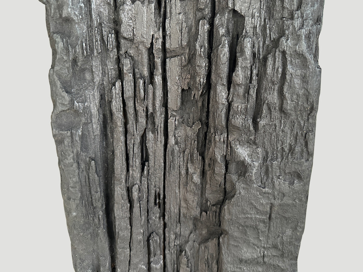 Charred Iron Wood Frame Mirror