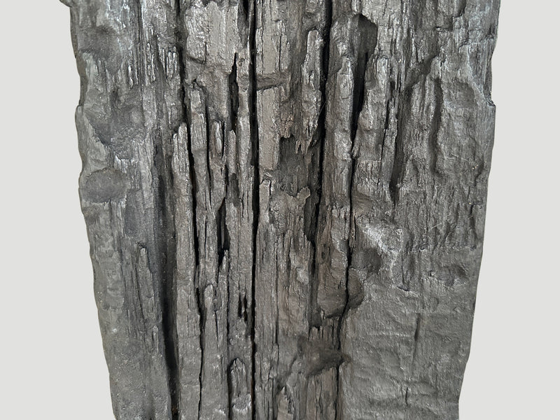 Charred Iron Wood Frame Mirror