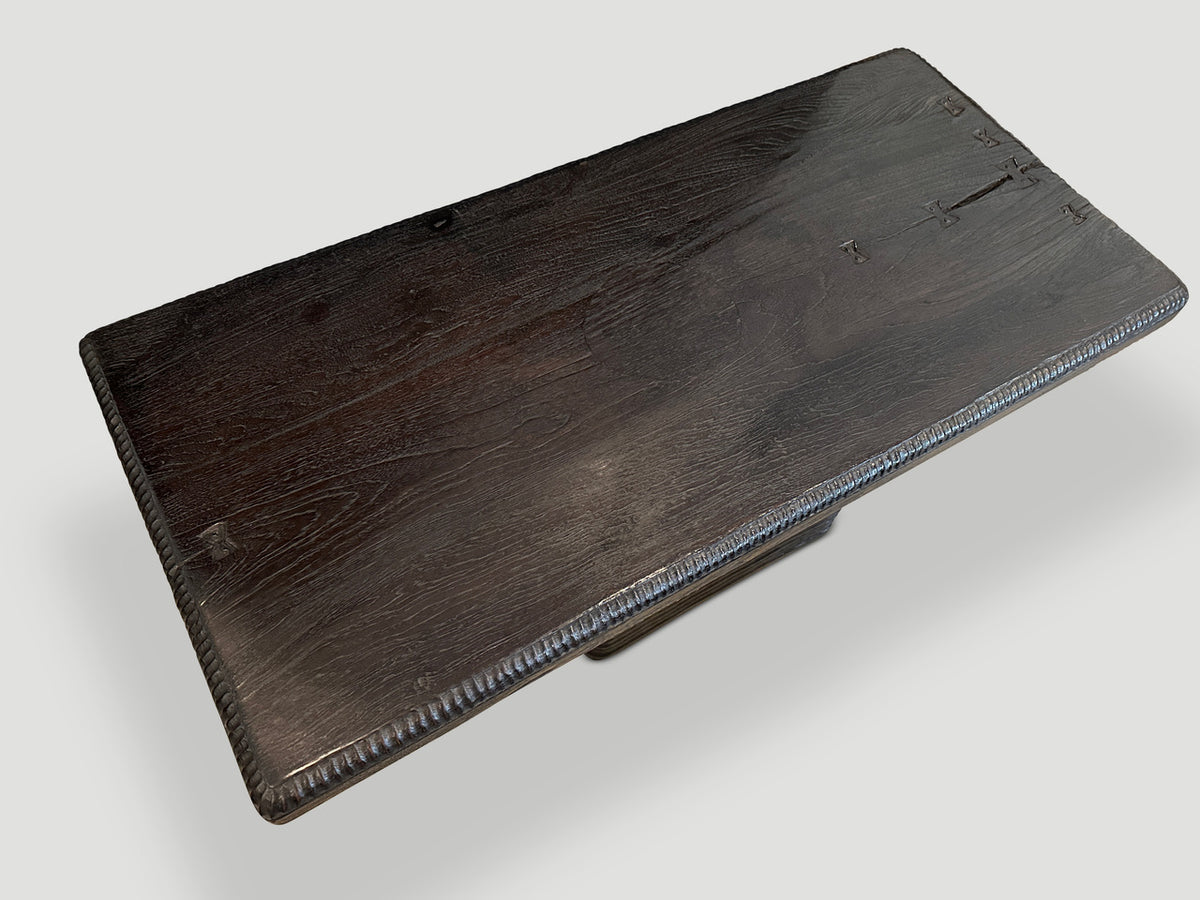 Impressive Minimalist Carved Coffee Table