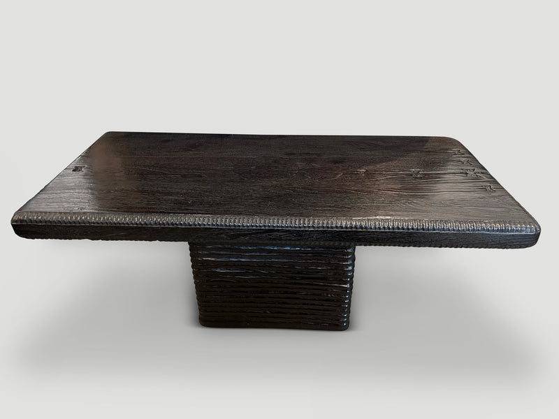 Impressive Minimalist Carved Coffee Table