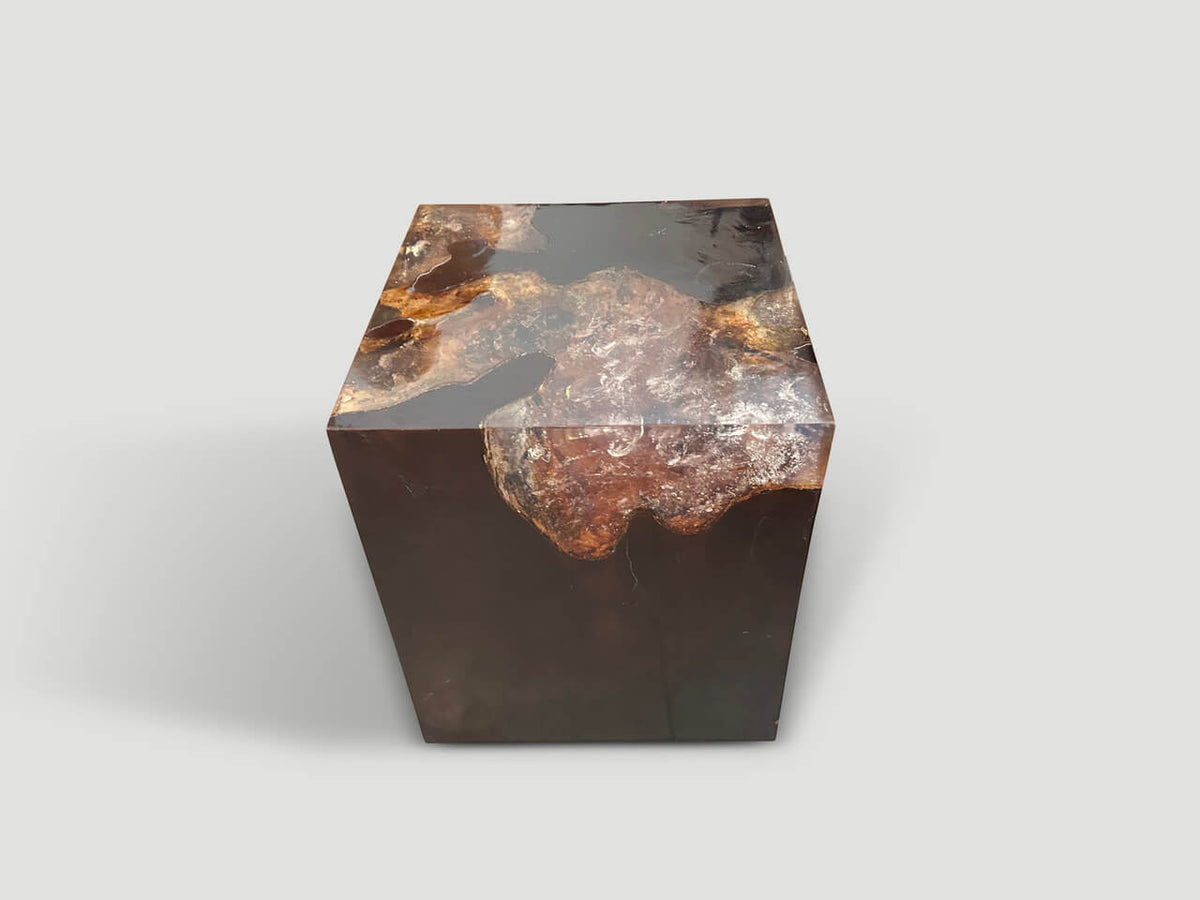 Cracked Resin Side Table