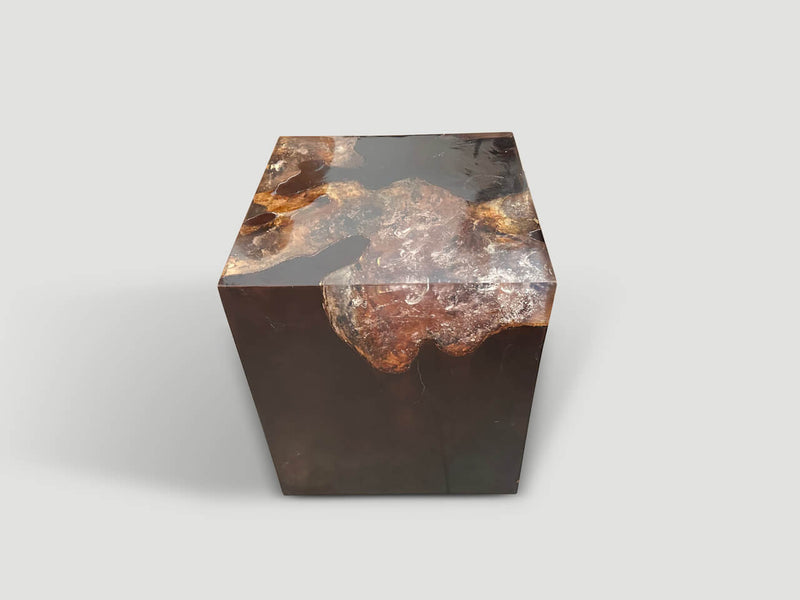 Cracked Resin Side Table