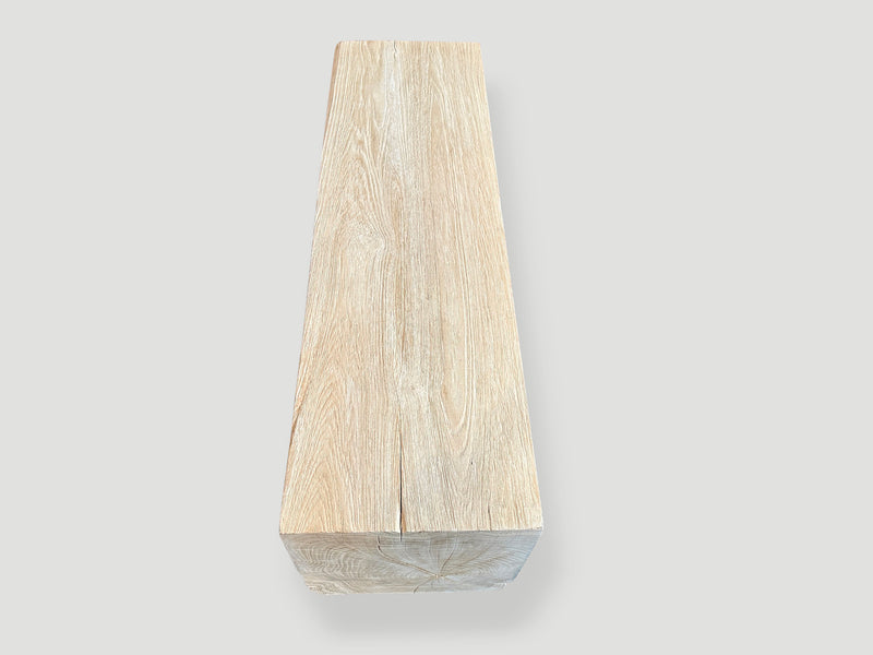 Minimalist Bleached Log Style Bench