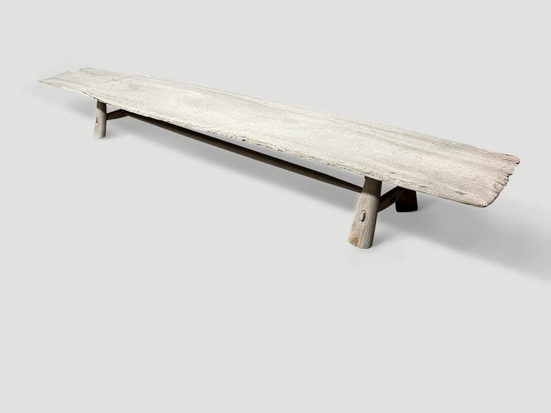 Super Rare Monumental Teak Bench