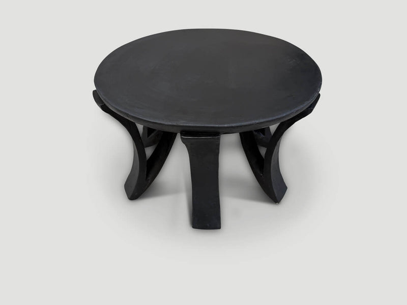Rustic African Hand Carved Large Side Table Or Coffee Table