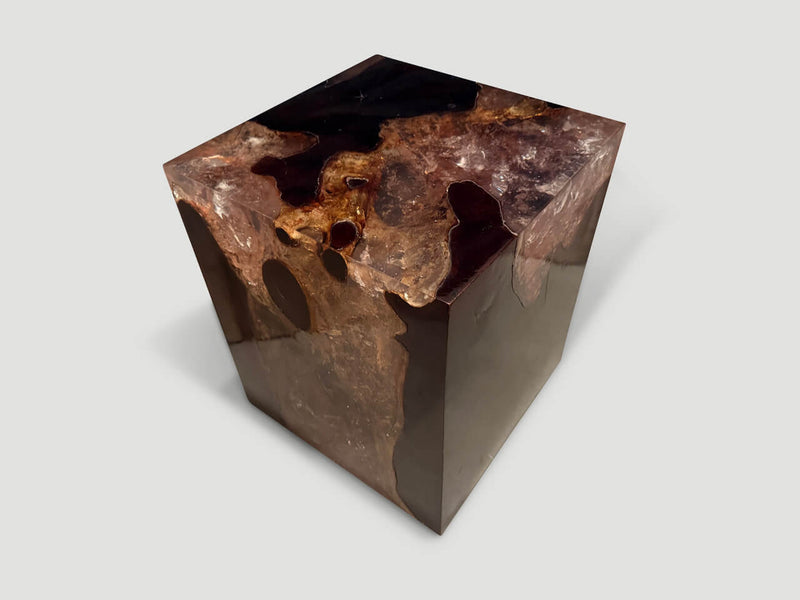Cracked Resin Side Table