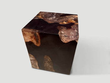Cracked Resin Side Table