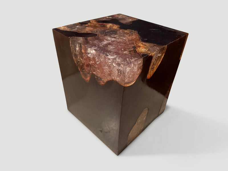 Cracked Resin Side Table