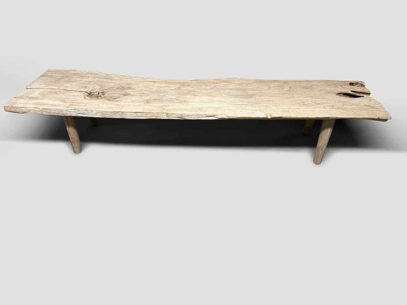 Sculptural Antique Bench