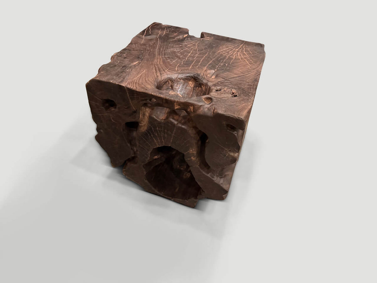 Modern Organic Charred Side Table