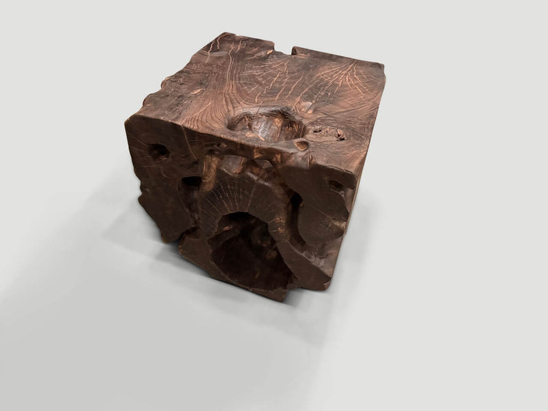 Modern Organic Charred Side Table