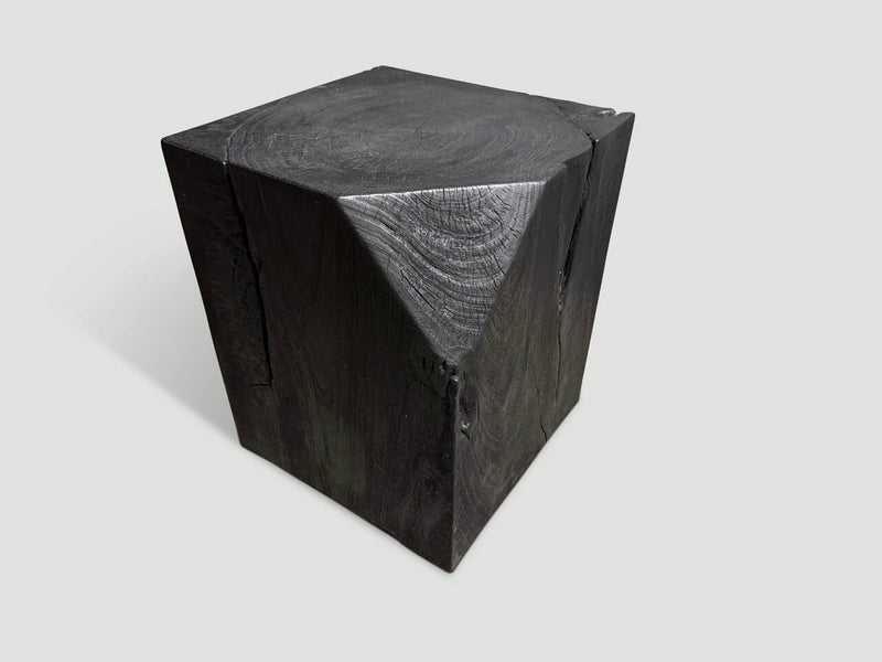 Minimalist Charred Side Table