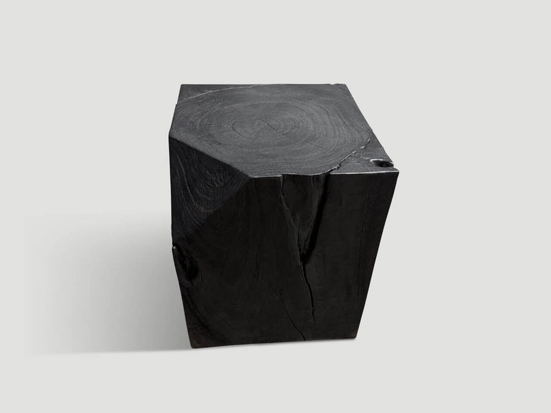 Minimalist Charred Side Table