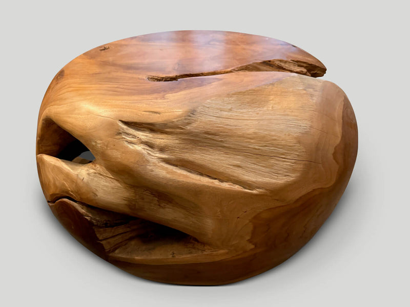 Modern Organic Drum Style Side Table or Coffee Table