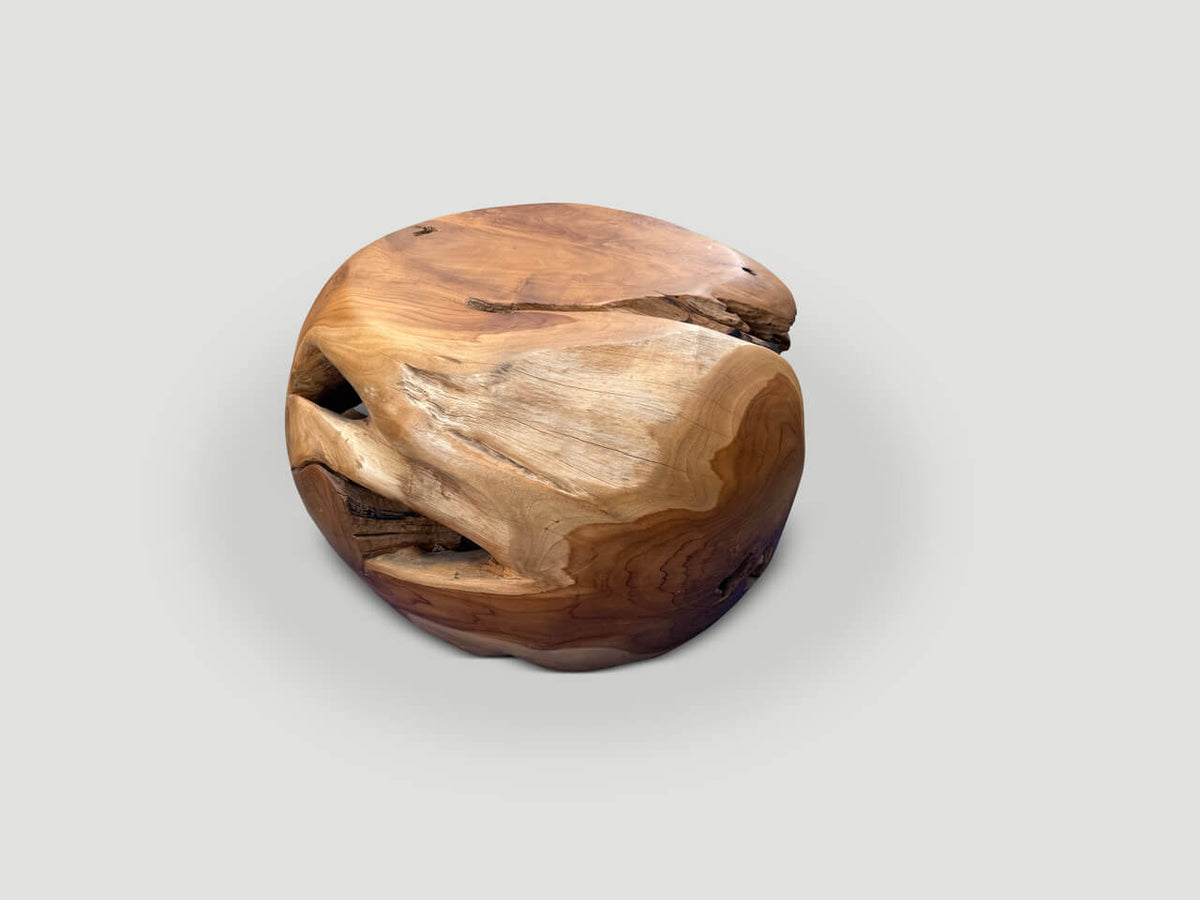 Modern Organic Drum Style Side Table or Coffee Table