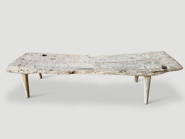Ancient Teak Wood Chaise Or Bench