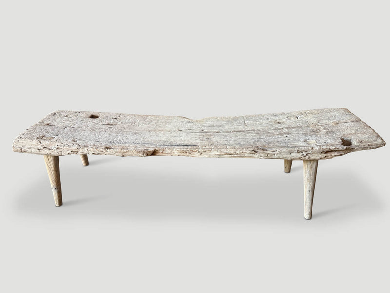 Ancient Teak Wood Chaise Or Bench