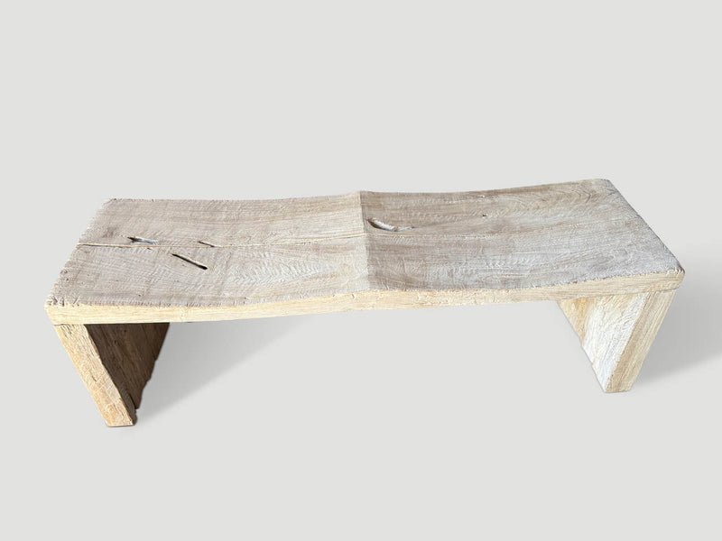 St. Barts Teak Wood Wave Bench
