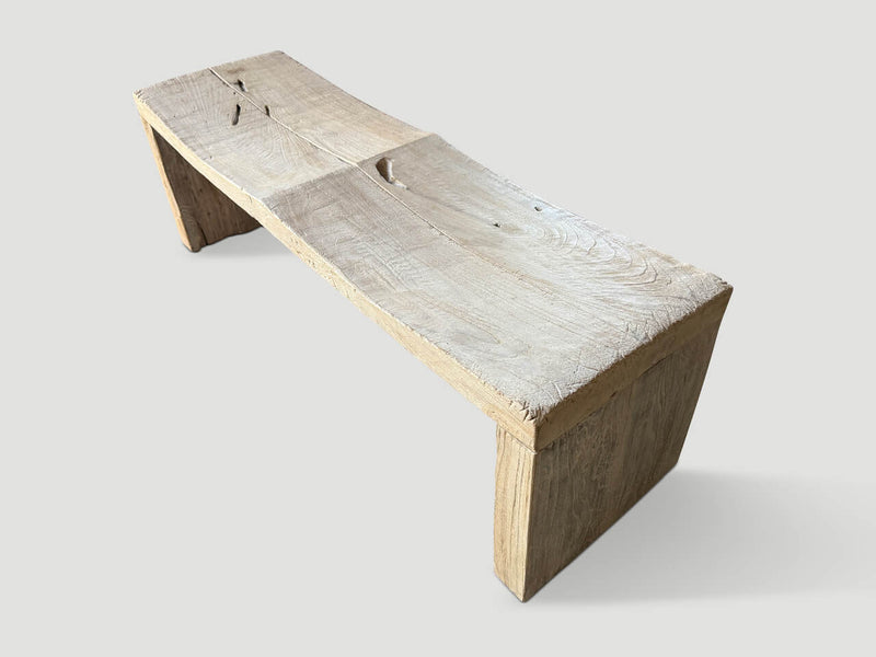 St. Barts Teak Wood Wave Bench